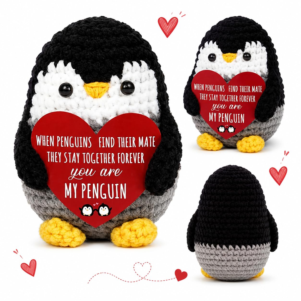 Gryphix Penguin Plush with My Penguin Message,Sister Birthday Gifts,Soft