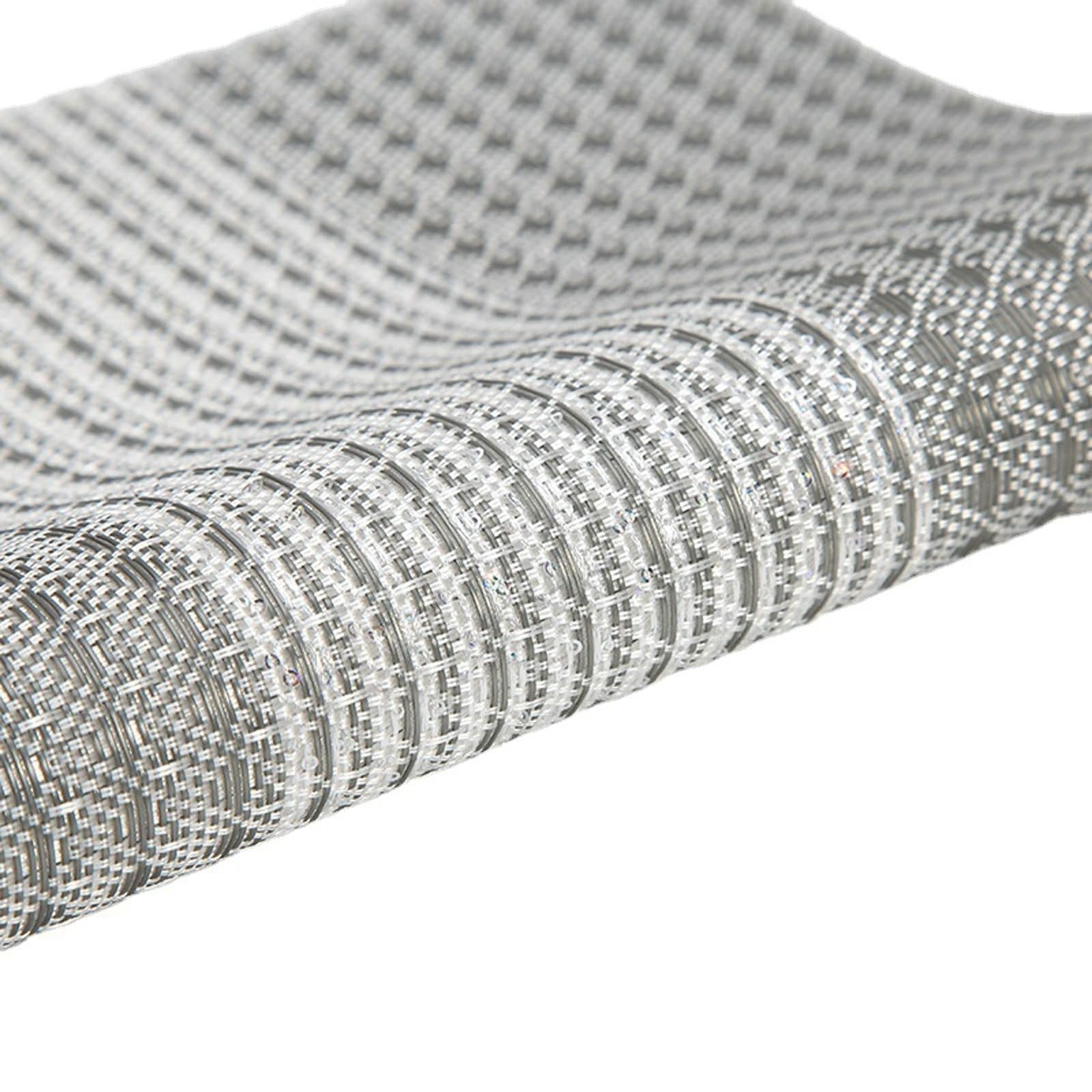 Manteles individuales gris textil 10, 70 % PVC+30 % PET manteles individuales trenzados, manteles individuales cuadrados lavables para niños para cocina, casa y restaurante, 45 x 30 cm