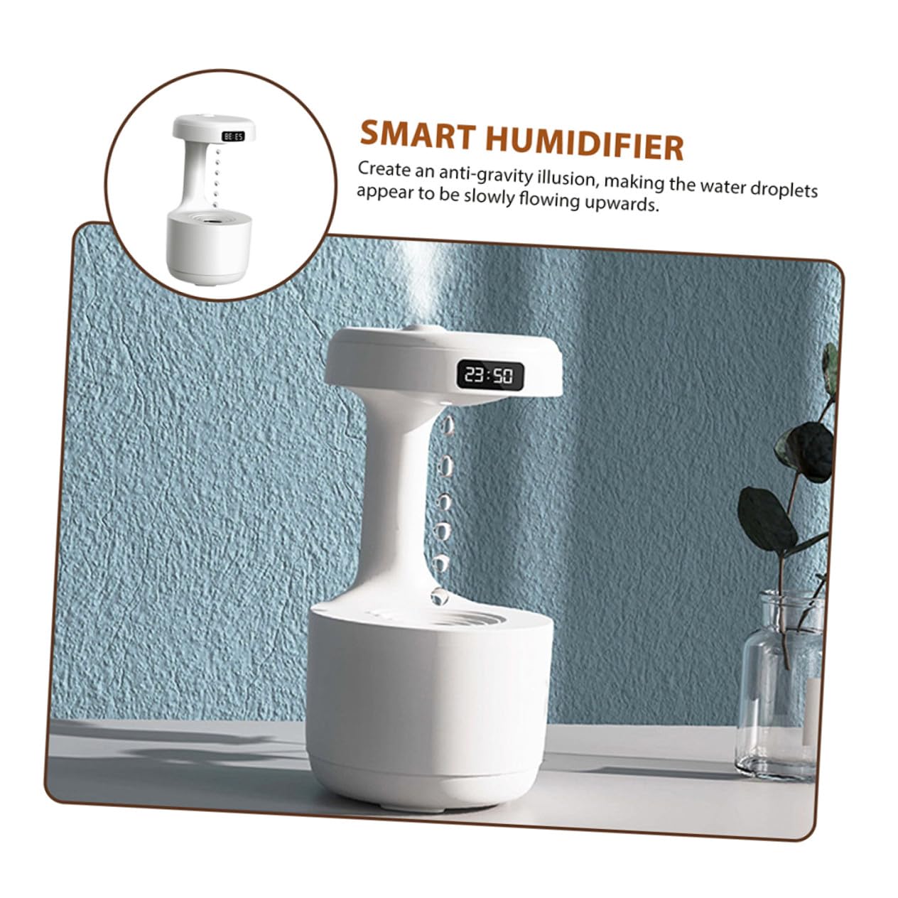 Humidificador Aromático de Sobremesa 800ml Abs y Silicona