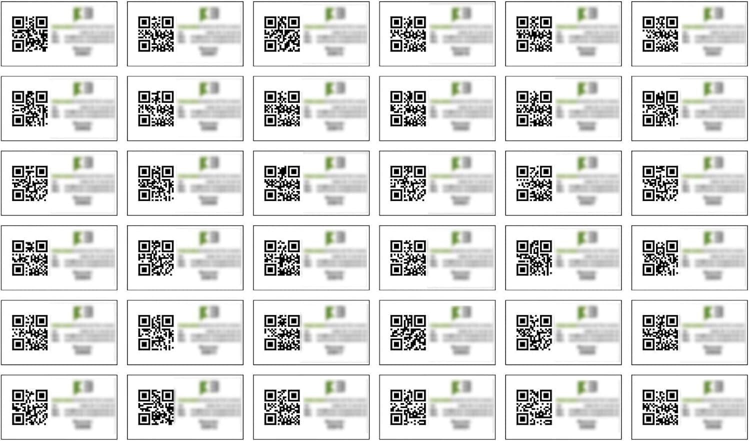 1000 Stück – QR-Code Etiketten fortlaufende Nummer Barcode Wartungsaufkleber inkl. Ihrem farbigen Logo | DIN A4 Made in Germany