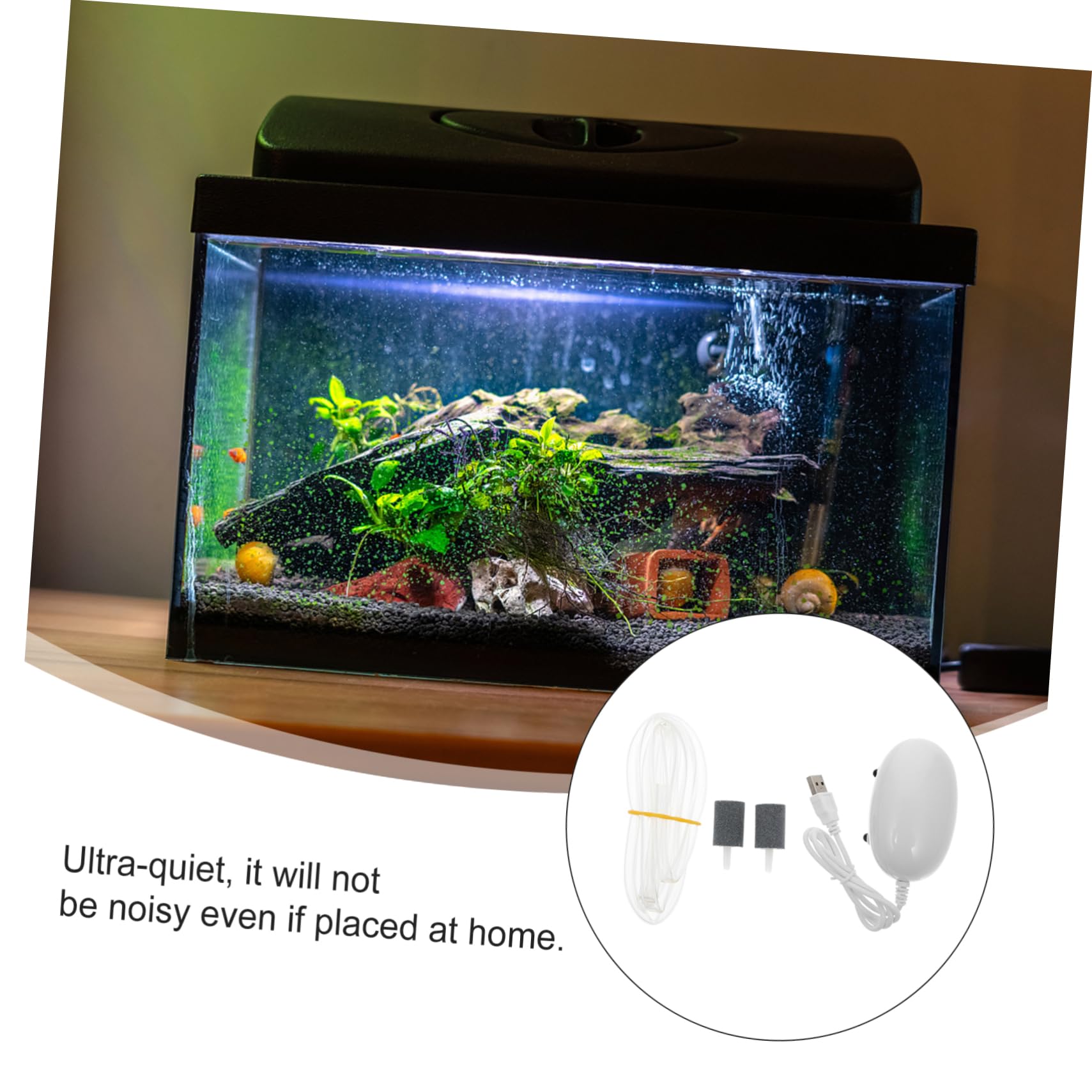 BESPORTBLE USB Sauerstoffpumpe Aquariumpumpe USB Belüfterpumpe Tragbare Aquarium Luftbelüfterpumpe Aquarium Sauerstoffpumpe Mini Aquarium Luftpumpe Gaspumpe Bewegung Aus