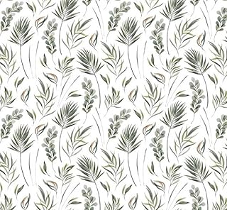 Melody Jane Dolls House Green Tropical Leaf Pattern Miniature Print Wallpaper 1:12 Scale
