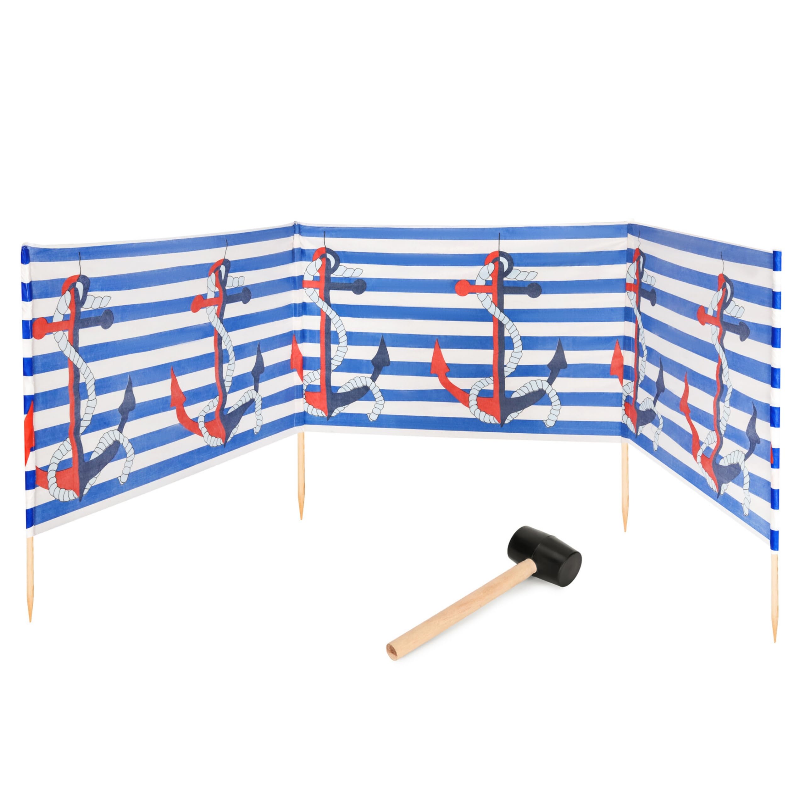 Garronda Strand Windschutz Sichtschutz 4m lang Plus Gummihammer GAEX001