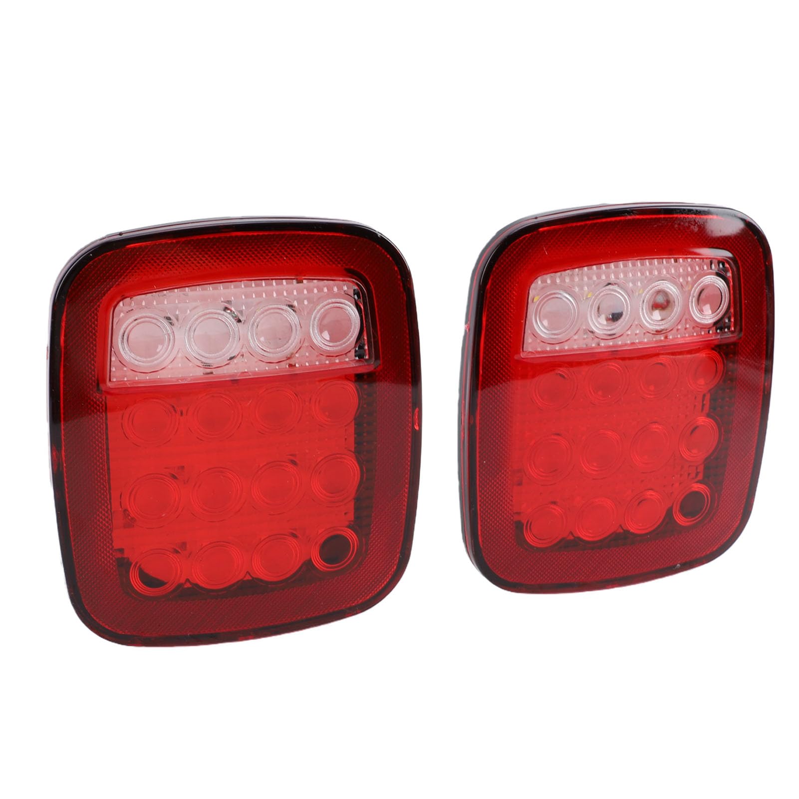 Zestaw Czterech Uniwersalnych Lamp Tylnych LED 16, LED światło Stopu, Hamulca, Kierunkowskazu, Tylny Sygnalizator, Wielofunkcyjne Oświetlenie Sygnalizacyjne 12V dla Ciężarówek,