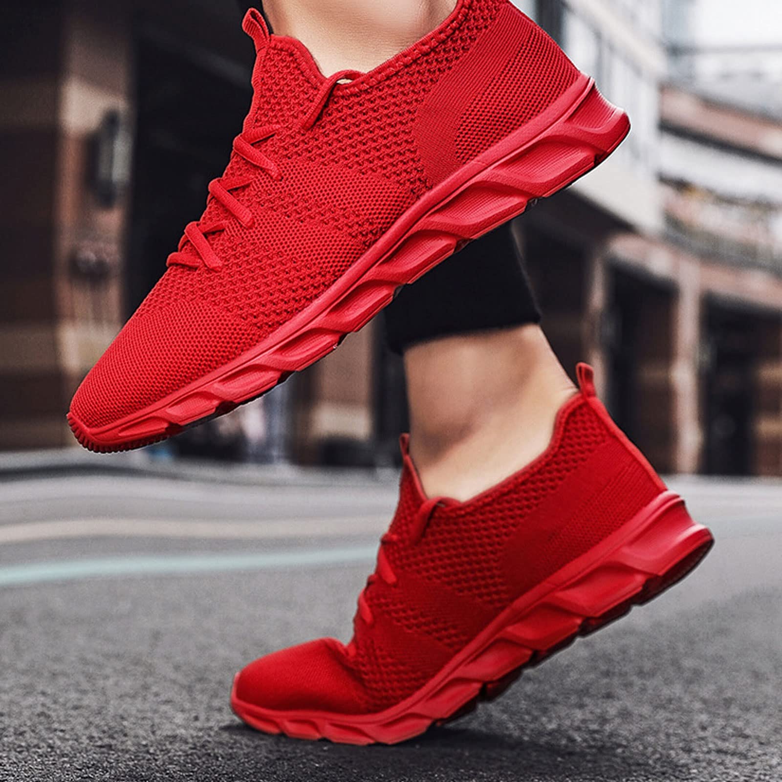 TYFU Canvas Shoes Men Casual Shoes Men Sneakers Brand Men Shoes Loafers  Slip On Male Mesh Flats Big Size Breathable Spring Autumn Summer (Color :  Red, Shoe Size : 40 EU) :