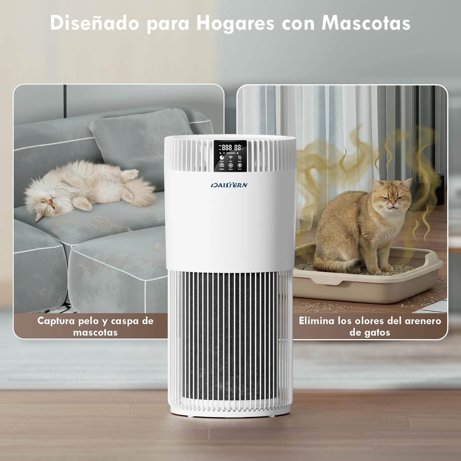 Purificador de Aire Inteligente para Mascotas 78m²