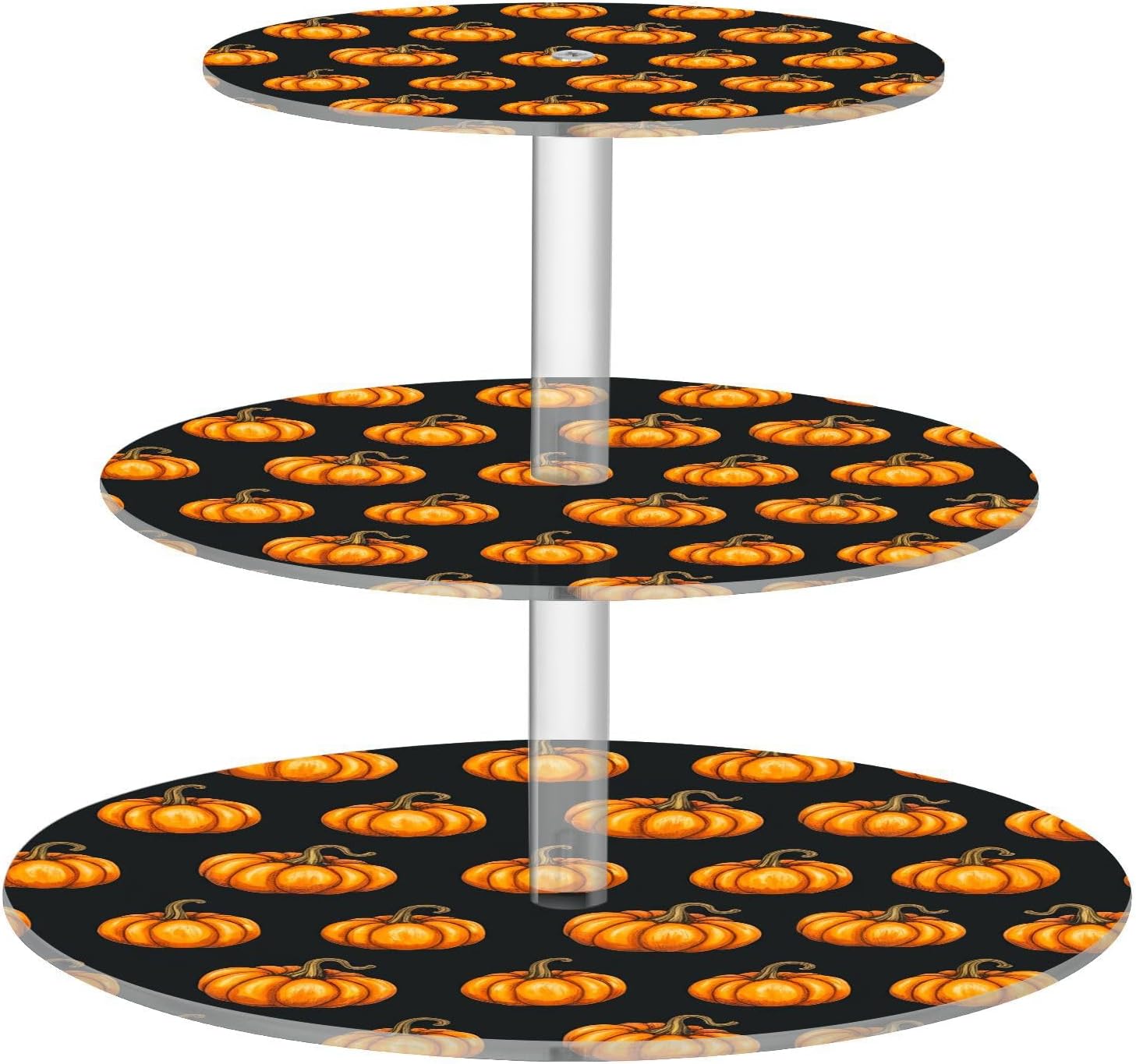 Autumn Fall Pumpkin Thanksgiving 3 Tier Acrylic Cupcake Stand, Cupcake Stand for 34 Cupcakes for Weddings, Christmas,Holidays,Parties,Birthday,Printed Cupcake Tower 23301654