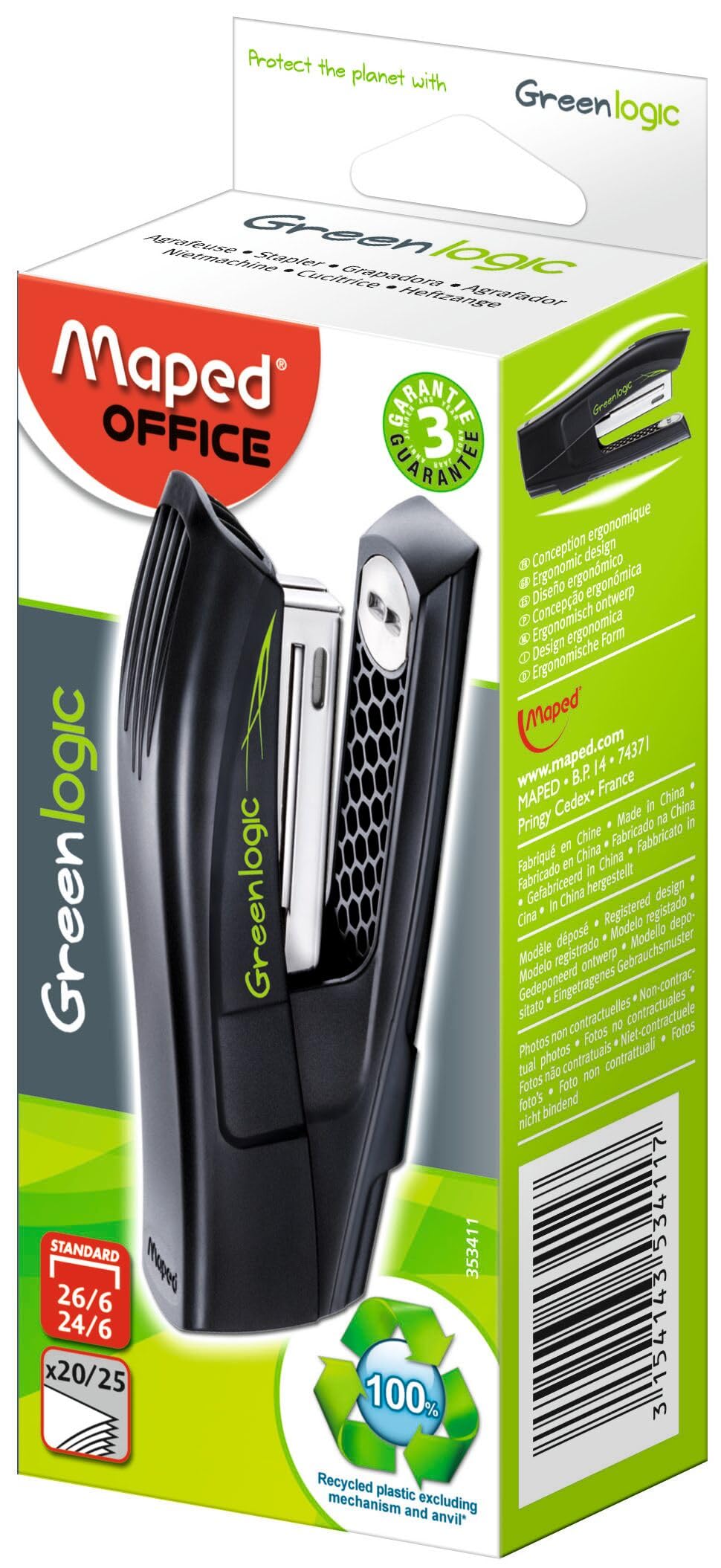 Maped Greenlogic Half Strip Stapler