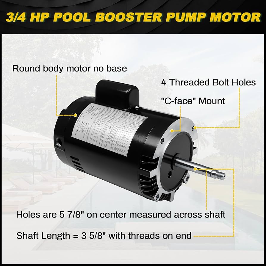 CHII⭐︎ Amazon.com: B625 Pool Pump Motor 0.75HP fit for Polaris PB4