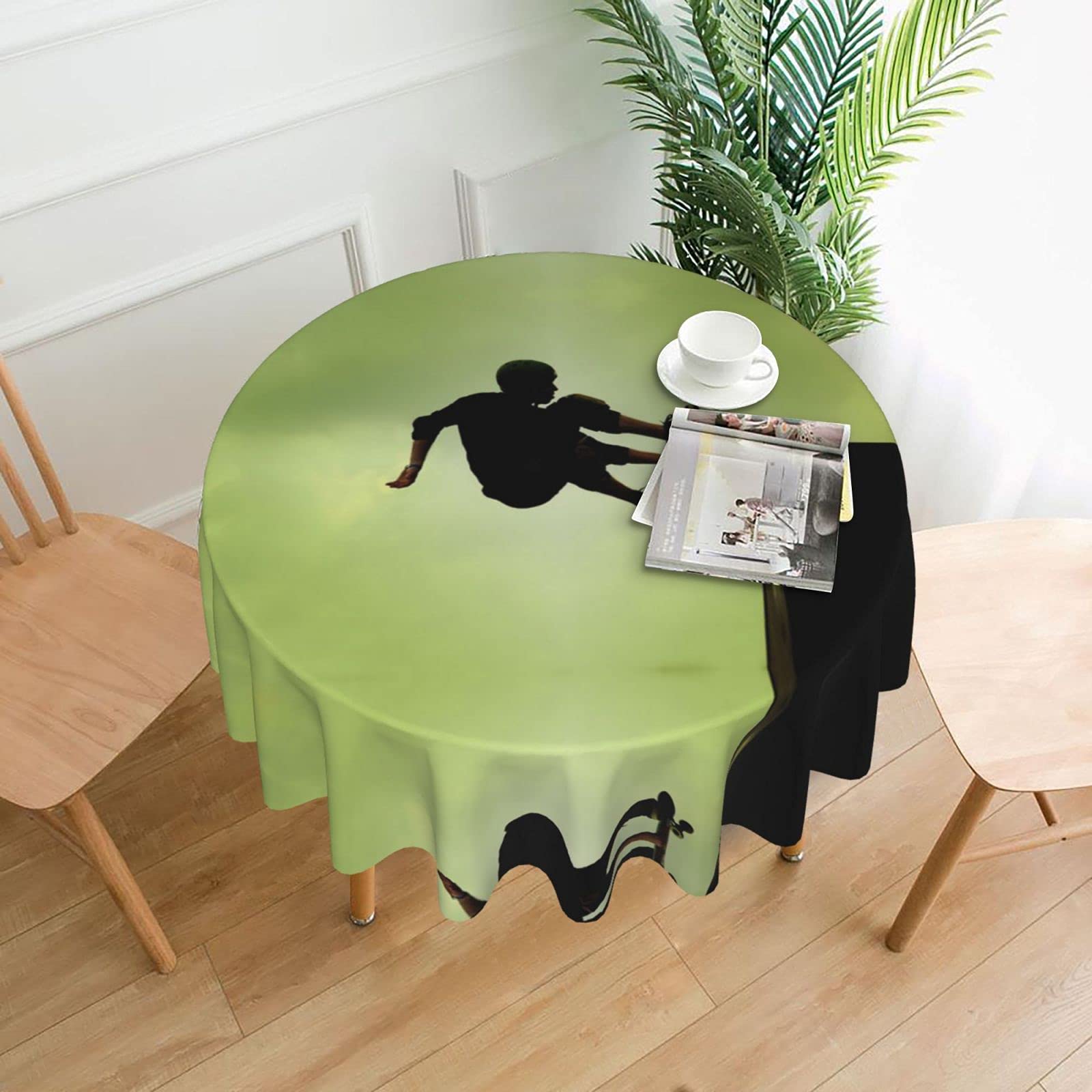 Lawenp Skateboard Decorative Round Table Cloths - 60 Inches in Diameter for Buffet Tables, Parties, Holiday Dinners.