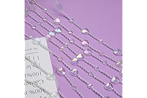 Iridescent Heart Beaded Curtain