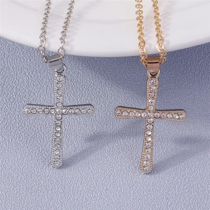 Collier de crucifix de jésus en cristal pour un éclat durable - 5