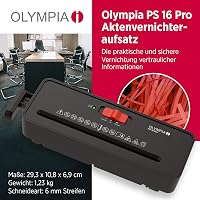 Distrugător de documente cu tăiere în fâșii Olympia PS 16 2
