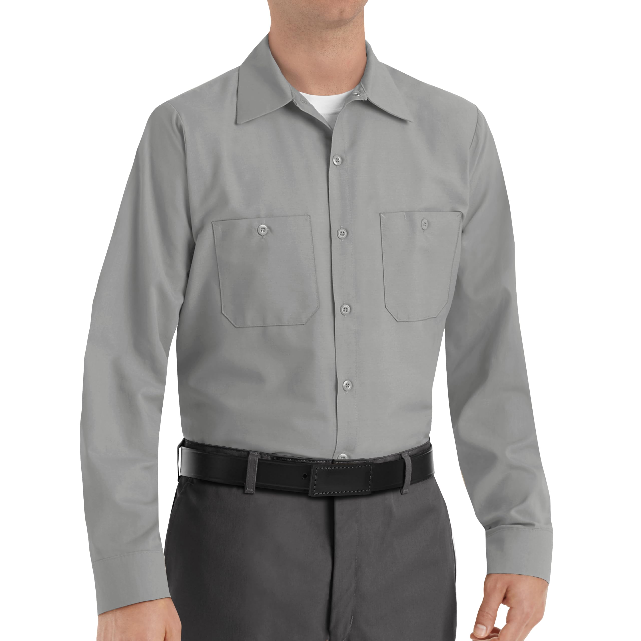 Red Kap Industrial Work Shirt, Regular Fit, Long Sleeve Chemise Longue à Bouton d'utilité Professionnelle Homme (Lot de 1)