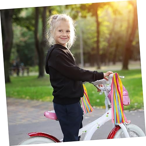 Miniatura 3 de 2 pares de manillar de bicicleta para niños, cinta de scooter y borlas, manillar de bicicleta de juguete para niñas y niños