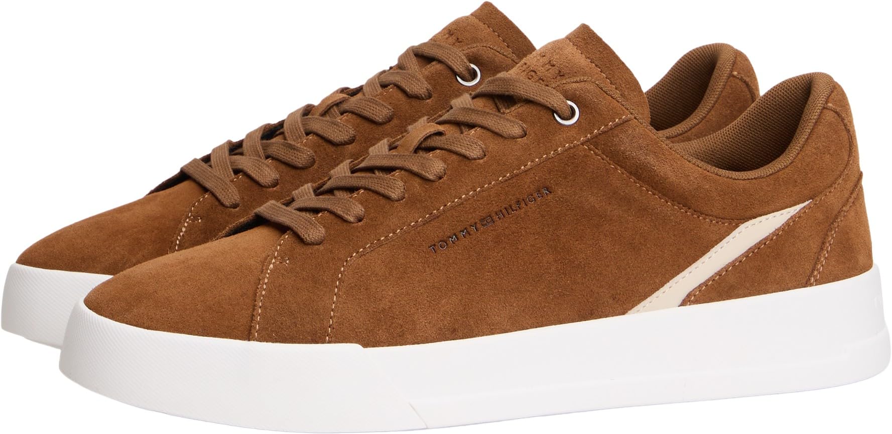 Tommy Hilfiger Herren Court Sneaker Premium aus Leder, Braun (Coconut Grove), 40 – Ansicht 4