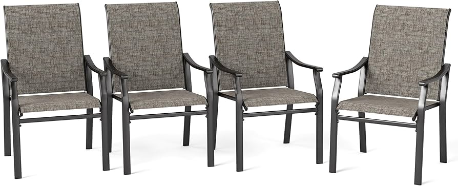 gray metal patio chairs
