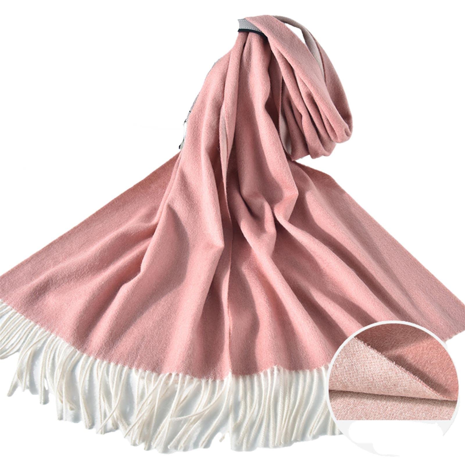 UKKO Kaschmirschal Frauen Wollschals Reversible Warme Kaschmir Schal Wraps Herbst Winter