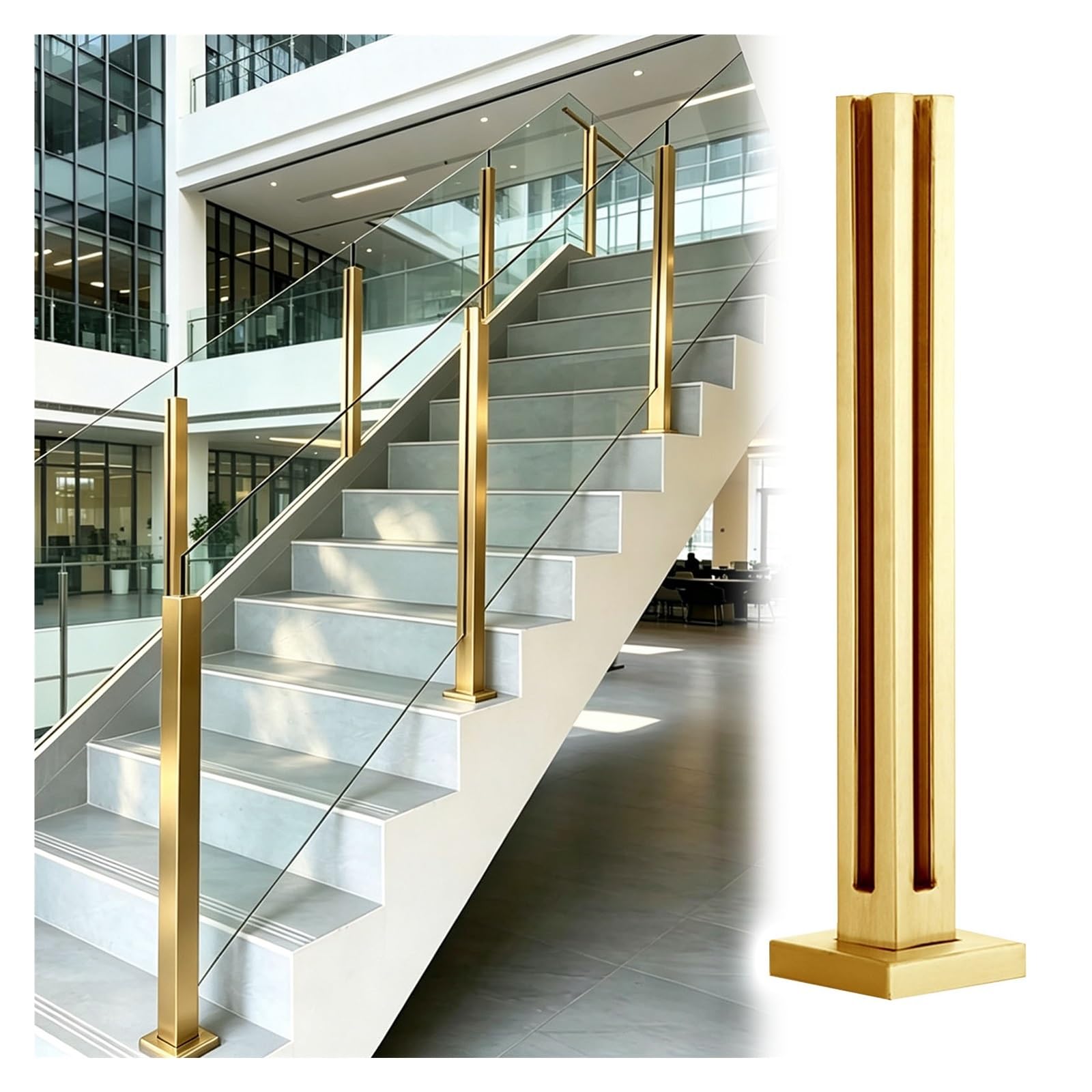 Stair Railing Post System Stainless Steel Staircase Handrail Balusters