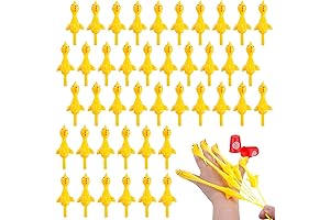 POPLAY Flicking Rubber Chickens Sling Shot | Slingshot Set with 42 Flying...