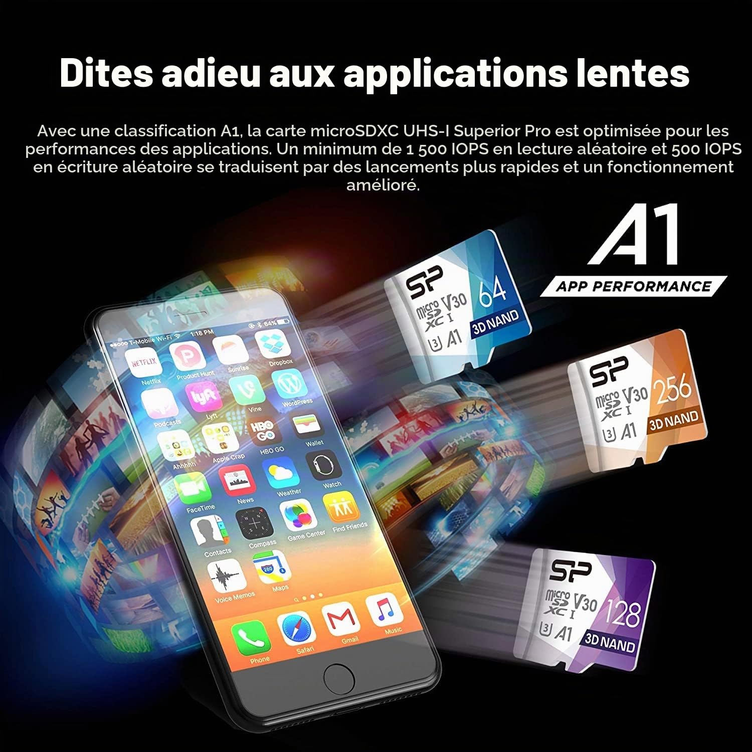 Silicon Power Lot de 2 Cartes Micro SD 256 Go compatibles U3 Nintendo Switch, Carte mémoire microSD SDXC microsdxc Haute Vitesse avec Adaptateur
