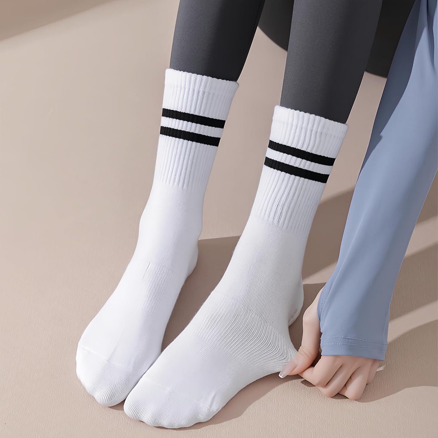 Womens Pilates Socks with Grips Non Slip Yoga Socks for Barre, Ballet, Dance, Workouts - Image 4
