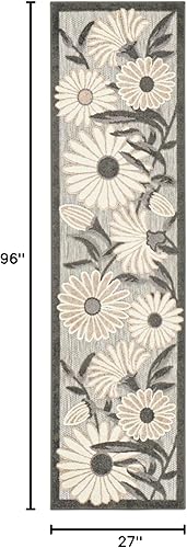 Miniatura 3 de Nourison Aloha - Alfombra beige de 2 x 6 pies, fácil limpieza, no se desprende, para dormitorio, sala de estar, comedor y cocina (6 pies de corredor)