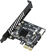 Tarjeta interna PCIe a 20 pines + Tipo-E, adaptador RIITOP PCI-e x1 a conector USB 3.0 de 19+1 pines y cabecera frontal Tipo C (llave A) para panel frontal, expansión 5Gbps 1
