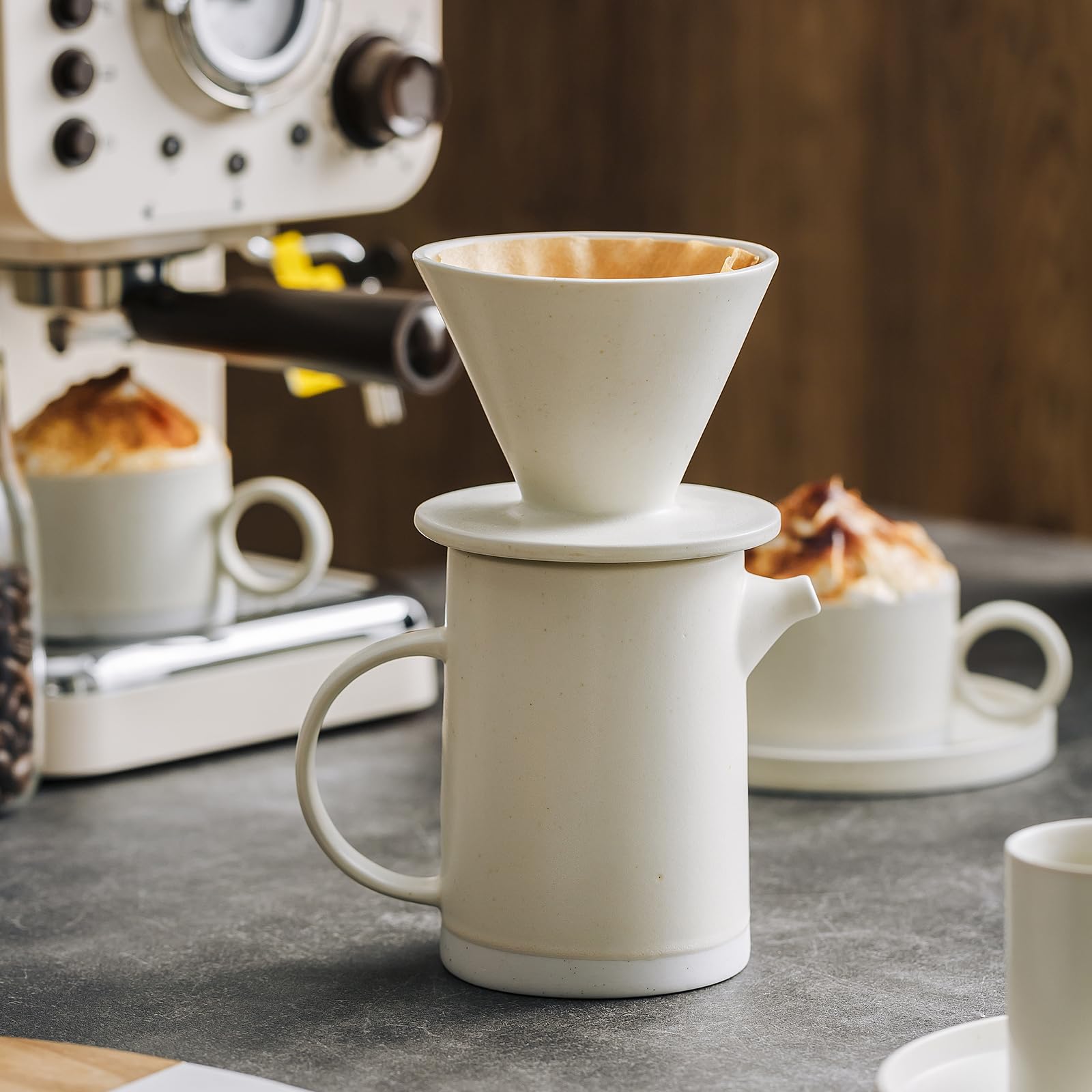 Pour Over Coffee Maker Set Vintage Ceramic Pour Over V60