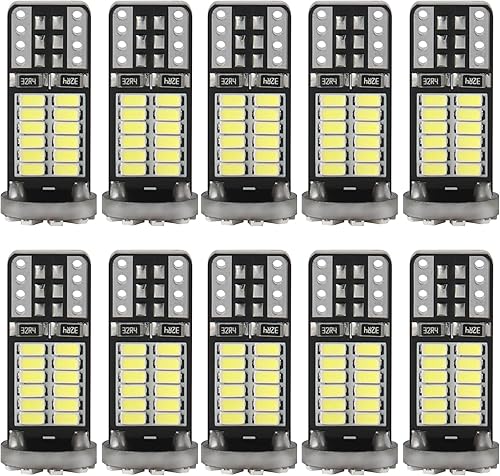 iFunyLED 10 piezas superbrillantes 194 T10 168 2825 W5W 34-SMD 3014 chipsets de repuesto para maletero interior de coche, cúpula mapa, puerta,