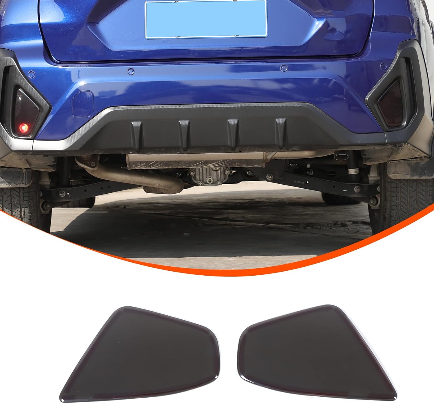 PIUGILH Rear Fog Light Cover Compatible with Subaru Crosstrek 2024 2025 Accessories, ABS Smoked Black Rear Tail Fog Light Frame Trim Cover