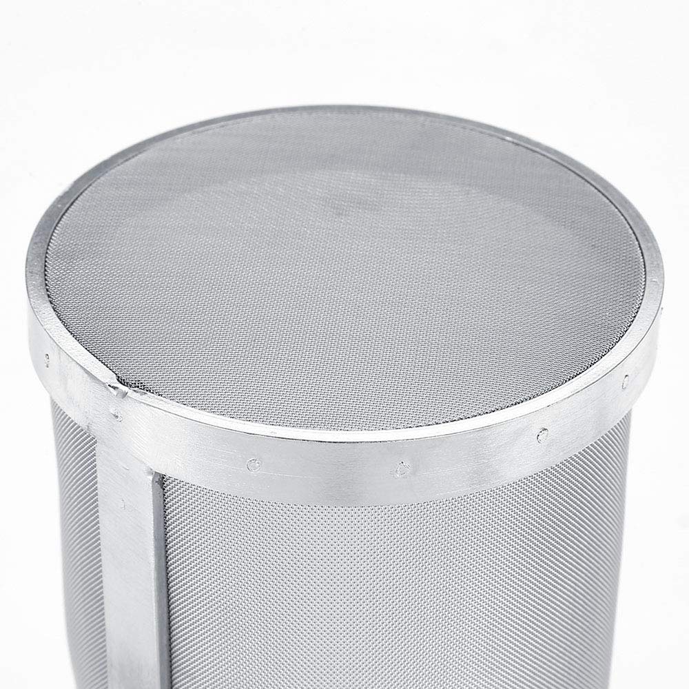 TopHomer (10 * 25cm/4x10inch) Edelstahl Bierbrauen Filter 300 Micron Hausgemachte Brauerei Bier Hopfen Mesh Filter Sieb mit Haken Kettle Brew Filter