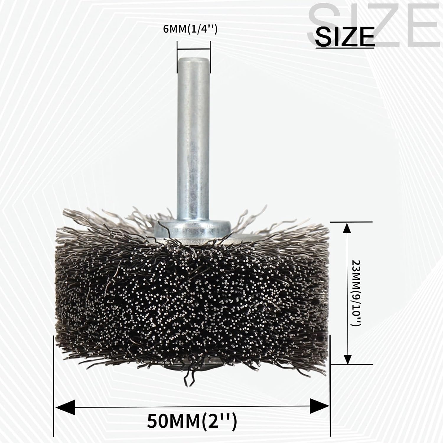 50mm Wire Brush Wheel 2" Stainless Steel Polishing Brush 6mm Shank Rotary Tool for Metal Wood Deburring Abrasive Brush 1pc