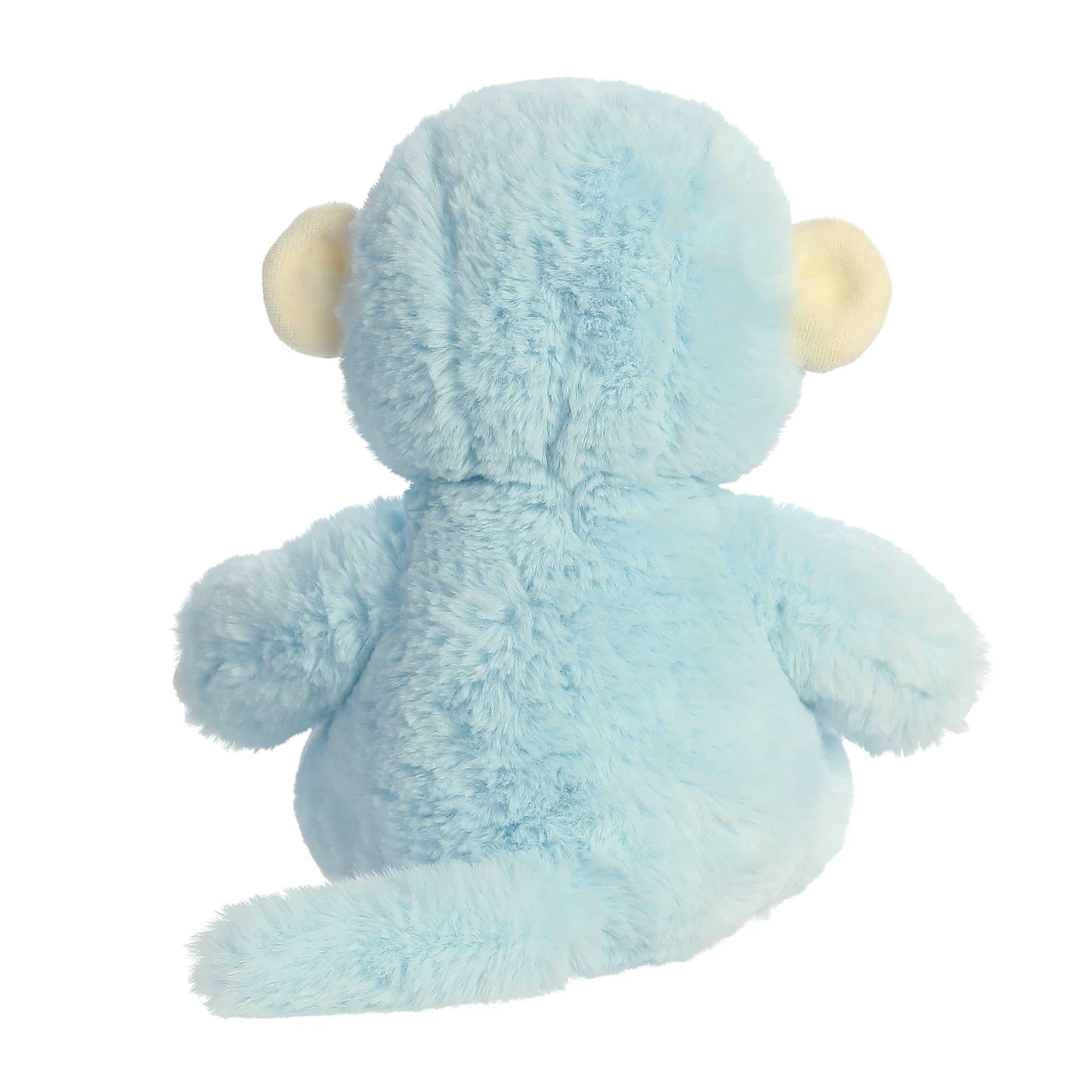 Ebba Chimpy Blue Plush Stuffed Animal – Soft Chimpanzee Toy, Approximately 6.5" X 6" X 8.5"