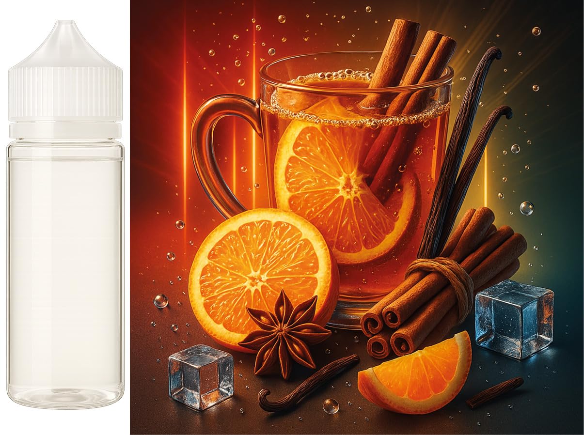 Koncentrat o smaku mrożonej pomarańczy z przyprawami i ponczem pomarańczowym, cynamonem i wanilią, wegański, sasami, 100 ml