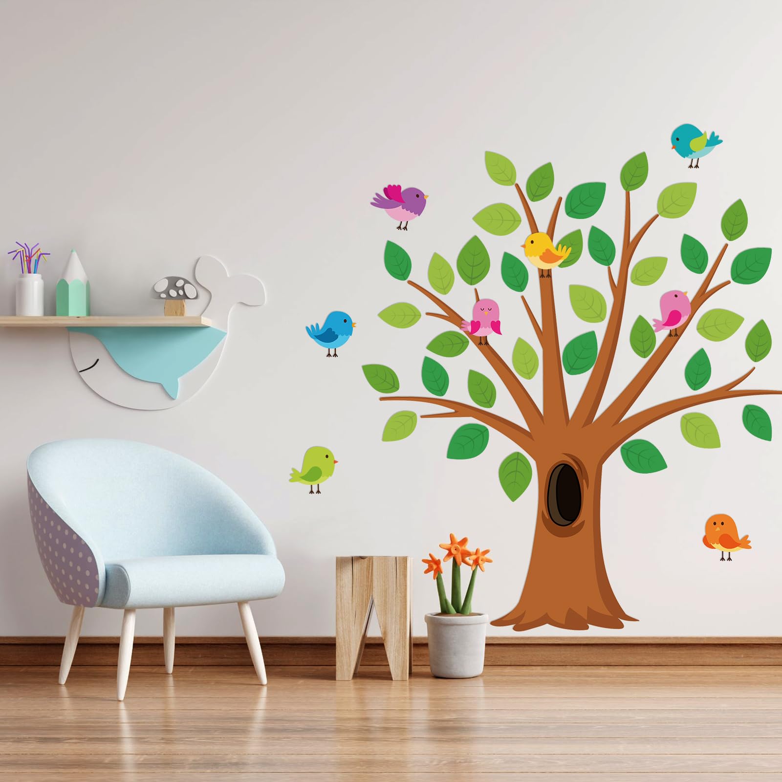 Großes Baum-Pinnwand-Set Fürs Klassenzimmer – 189 Teile Mit Blättern, Zitronen & Klebepunkten, Bunte Wanddekoration