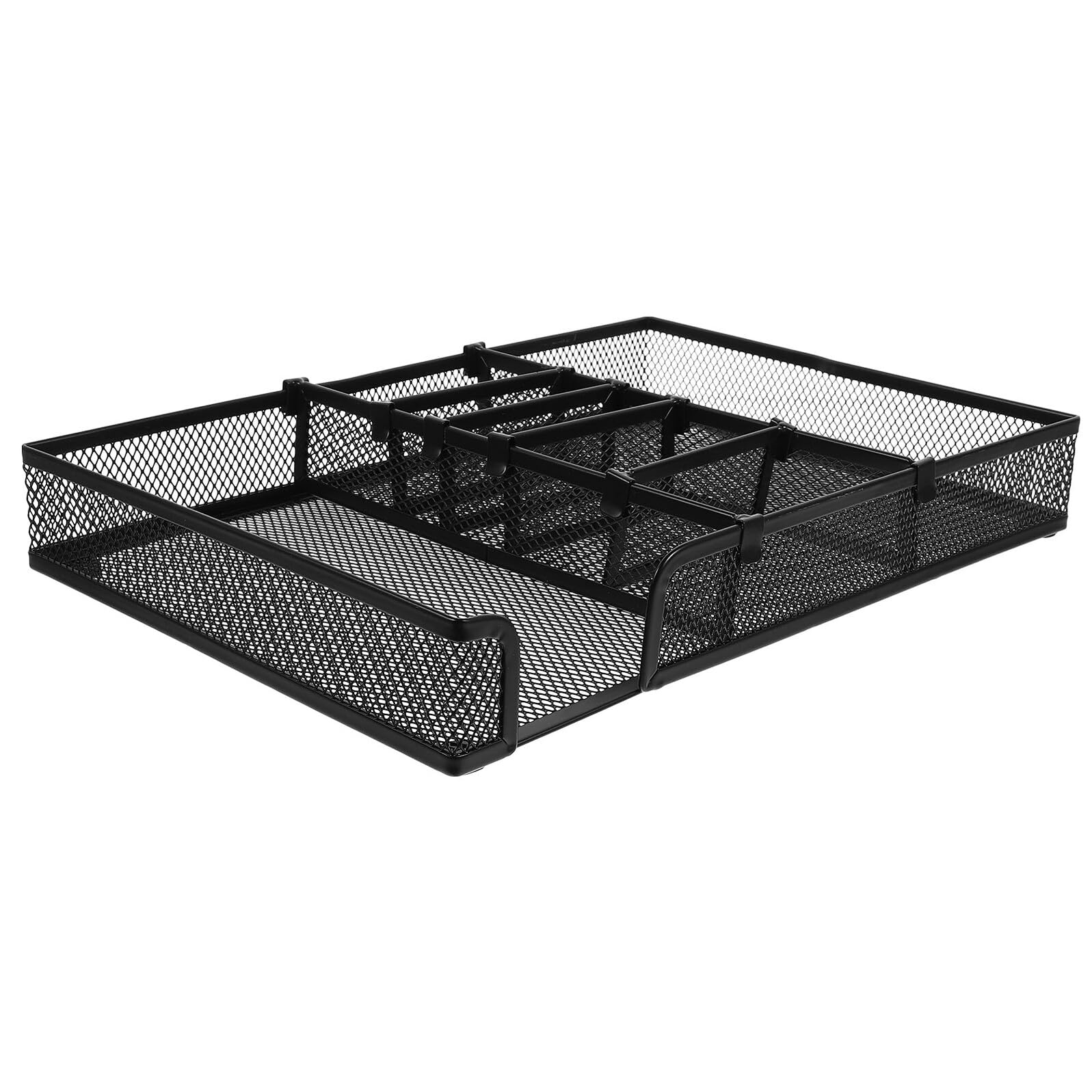 Organizador de Escritorio de Metal con Múltiples Compartimentos Bandeja DIY para Oficina y Hogar Soporte para Bolígrafos y Papelería Diseño Compacto y Duradero para Mesa