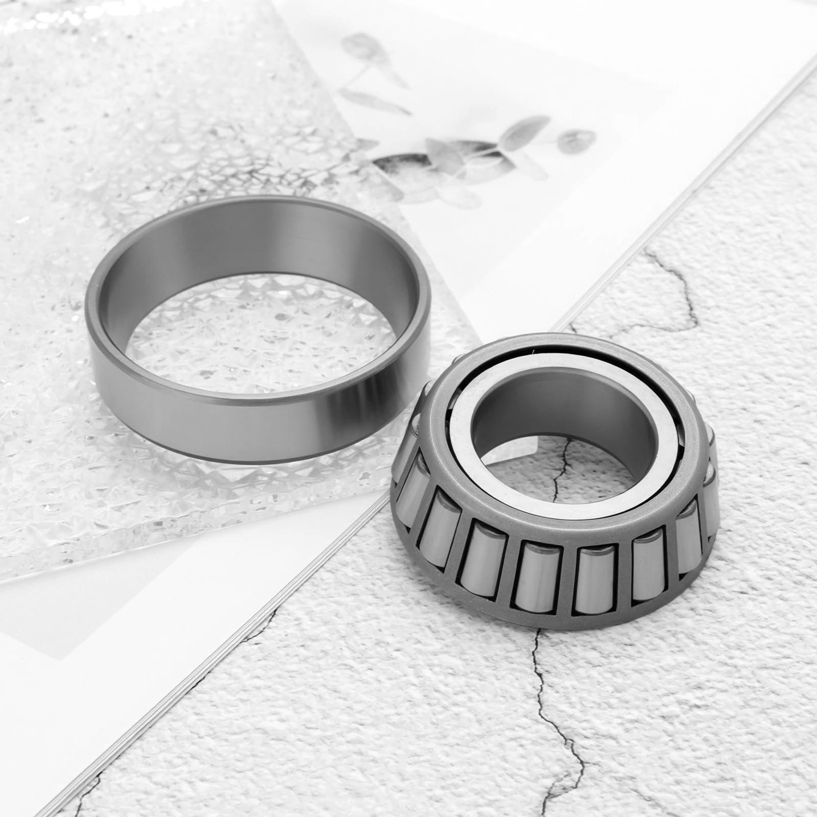 ECSiNG Lot de 2 Roulements de Roue 30203 30205 Roulements 25x52x7mm Bague d'étanchéité Compatible avec ALKO Essieu sans Frein Jusqu'à 750 Kg Noir