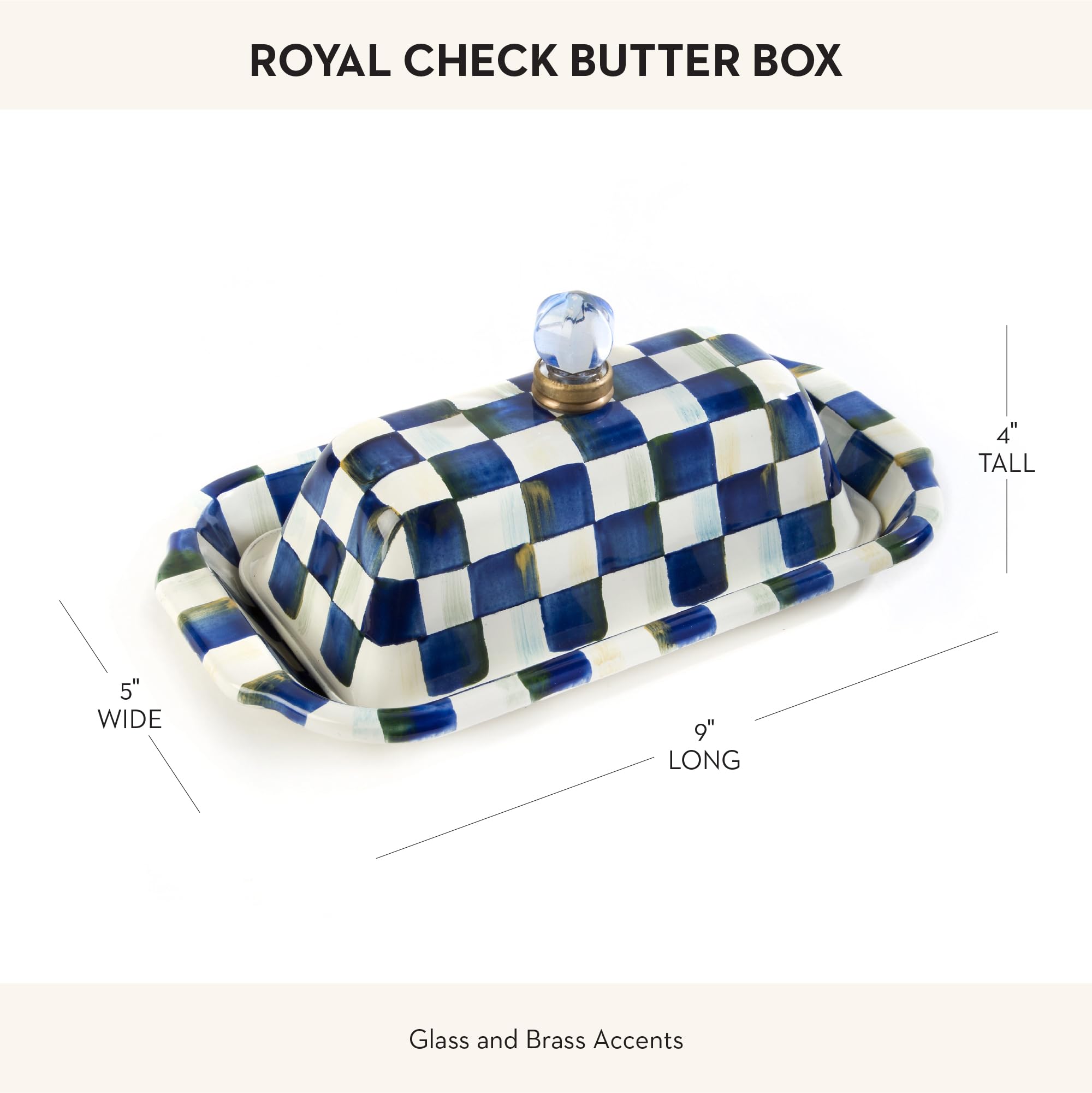 Amazon.com | MACKENZIE-CHILDS Enamel Butter Box, Cute Lidded
