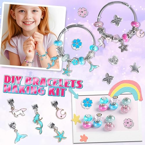 Miniatura 5 de FUNSENLY Kit de 2000 piezas de abalorios para hacer pulseras para niñas, kit de fabricación de joyas para niñas de 4-6, 8-12, regalo del día de San