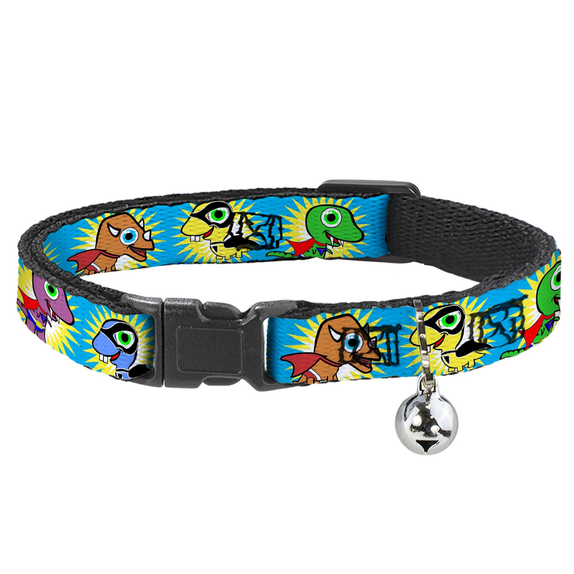 Collar de gato con cierre de seguridad Buckle-Down azul bebé de 0.5 pulgadas
