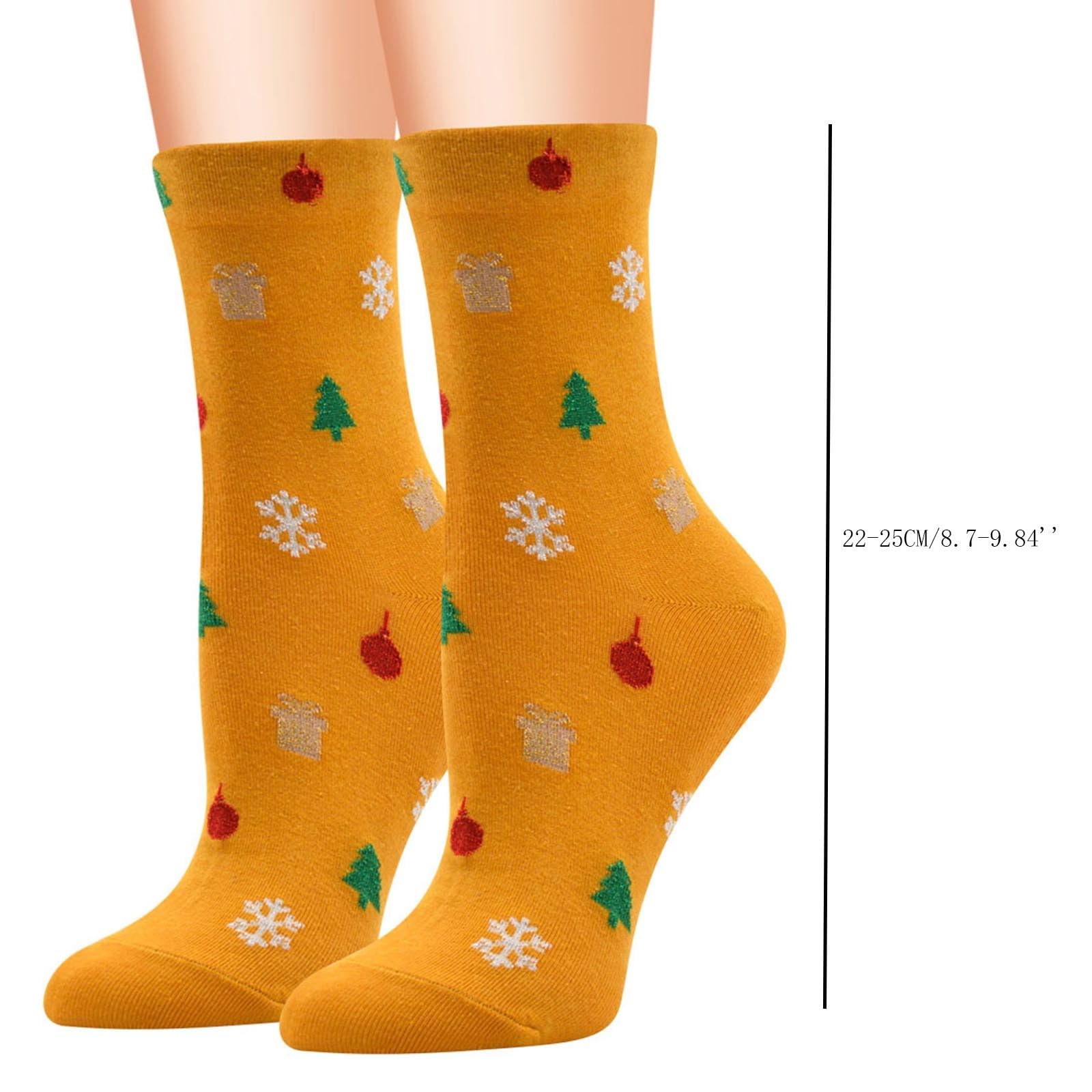 Calcetines de Navidad para mujer, acogedores calcetines de dibujos animados para el hogar, calcetines de Navidad, árbol de Navidad, copo de nieve, calcetines gráficos para mujer, calcetines de dibujos