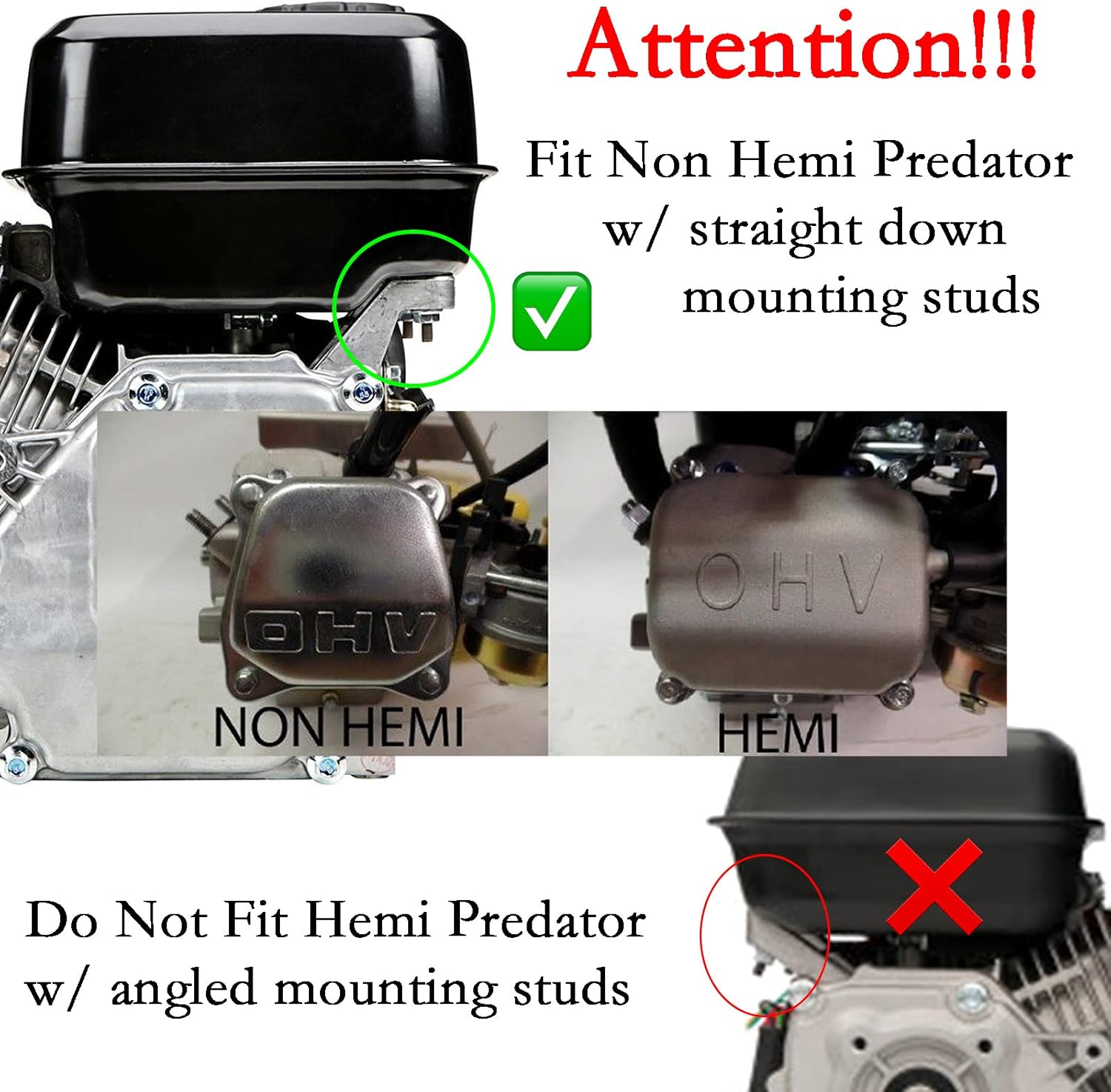 JMCHstore Side Port Gas Fuel Tank W/ Gauge for Non Hemi Predator 212 6.5HP 212CC Engine 60363 69730 69727, Baja Massimo MB200 Mini bike, R210III Chipper Shredder 62323 Water Pump 56160 56162