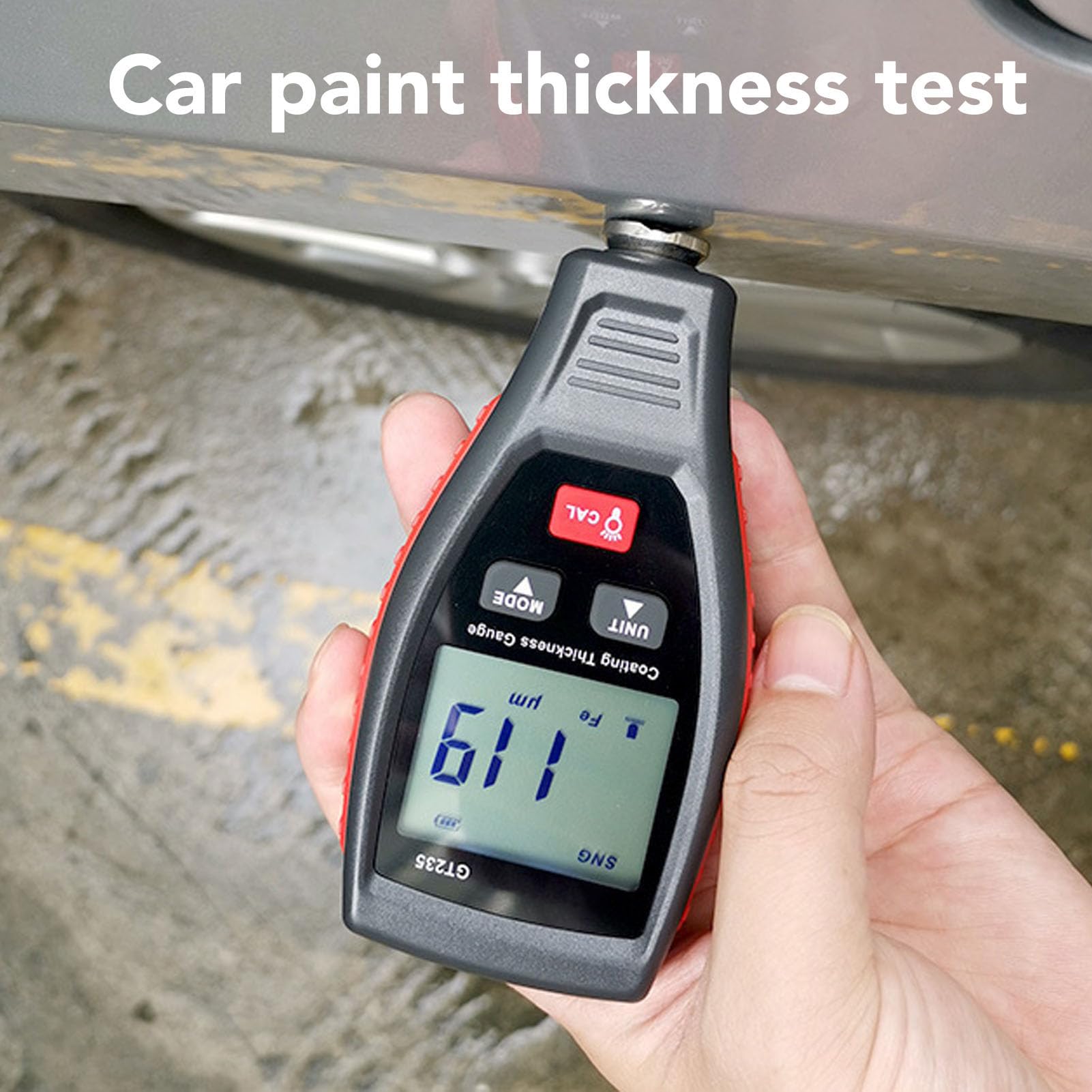 Coating Thickness Gauge Technology Paint Meter with Backlit Display, for Used Car Buyers Paint Testing, ABS Material