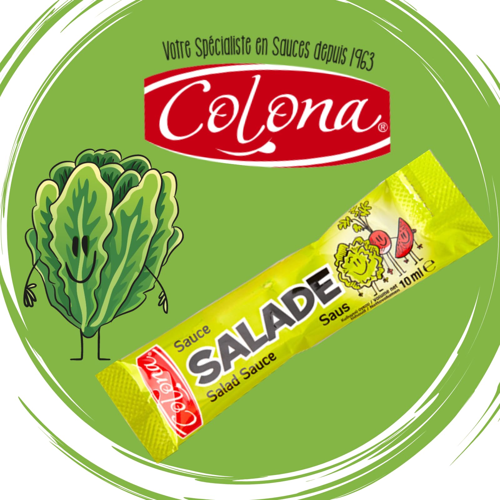COLONA | 500 sticks de sauce Salade | doses individuelles 10 ml