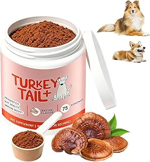 Turkey Tail+ Für Hunde, Probiotika Mix Für Hunde, Probiotika – Nahrungsergänzung Für Hundes, Darmgesundheit, Immunität & Vitalität