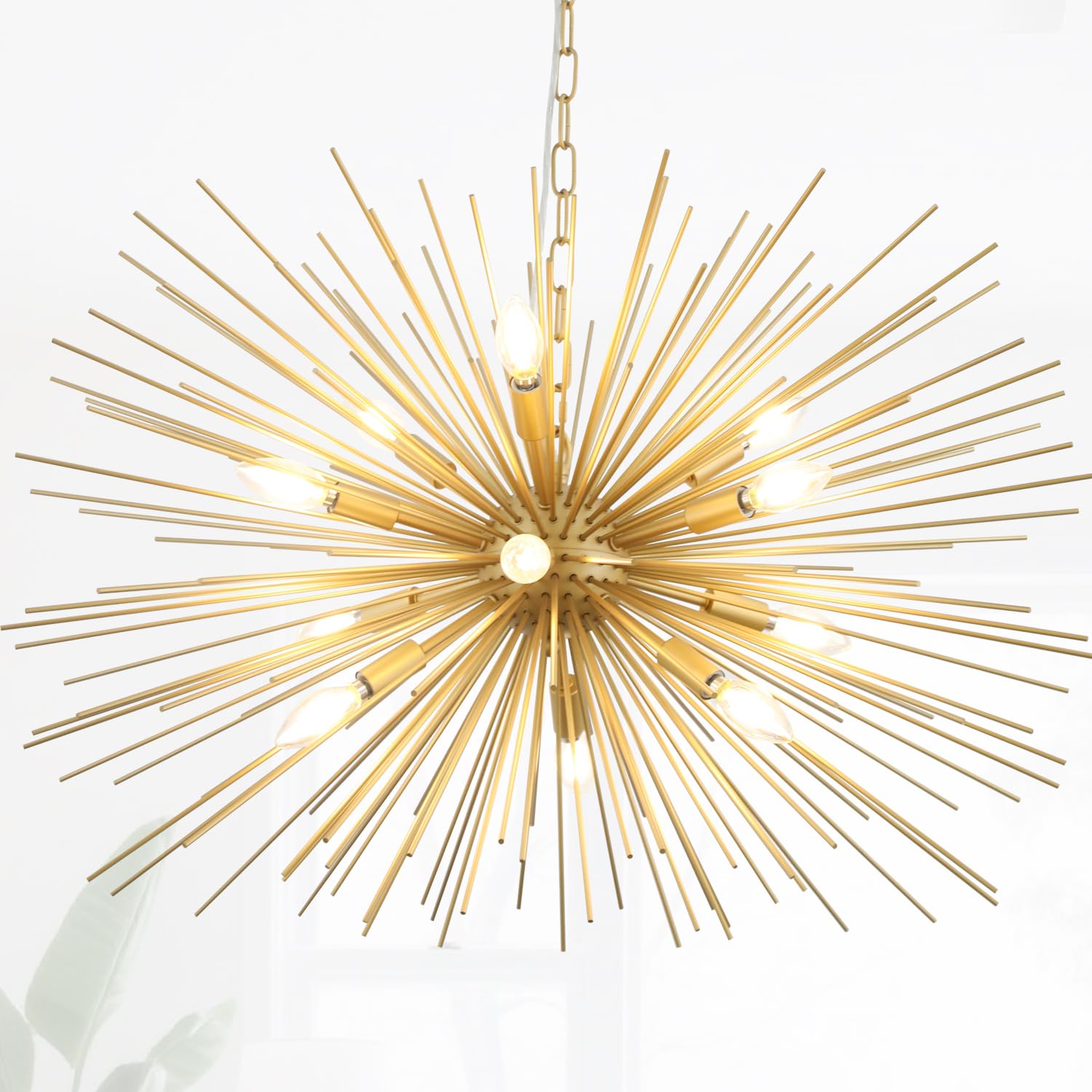 Photo 1 of GOMUNIN 34in 12-Light Gold Sputnik Chandelier