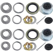 2Sets Trailer Hub L44649 L68149 Bearings Kit with Castle Nuts