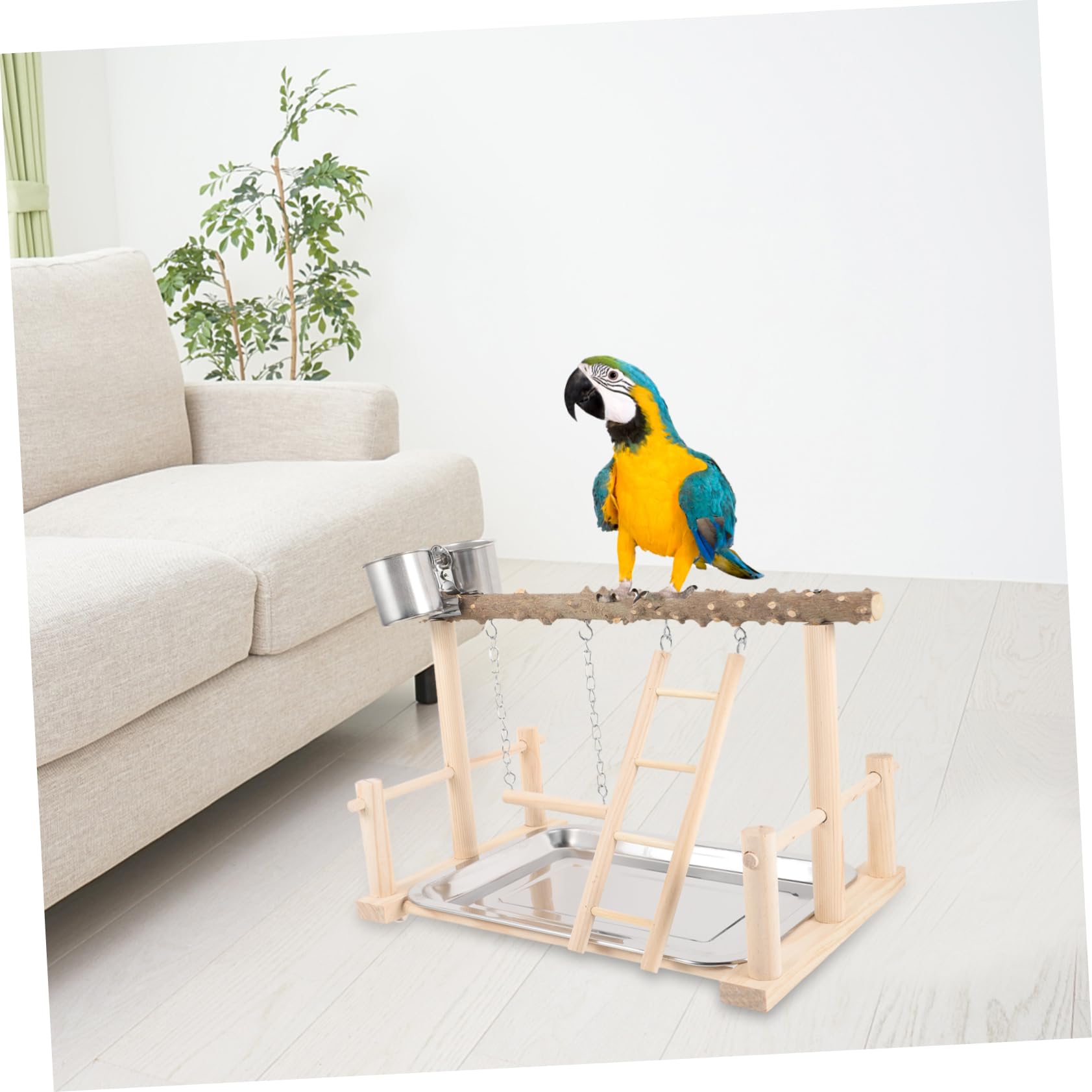 BESPORTBLE de Cómodo Entrenamiento Percha de en para Natural Madera Pájaros Antideslizante Soporte Agarre y Adecuado para Loros y Aves Domésticas Jaulas