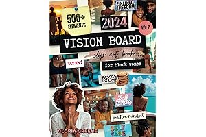 Vision Board Clip Art Book for Black Women Vol 2: Elevate Your Manifestation Journey